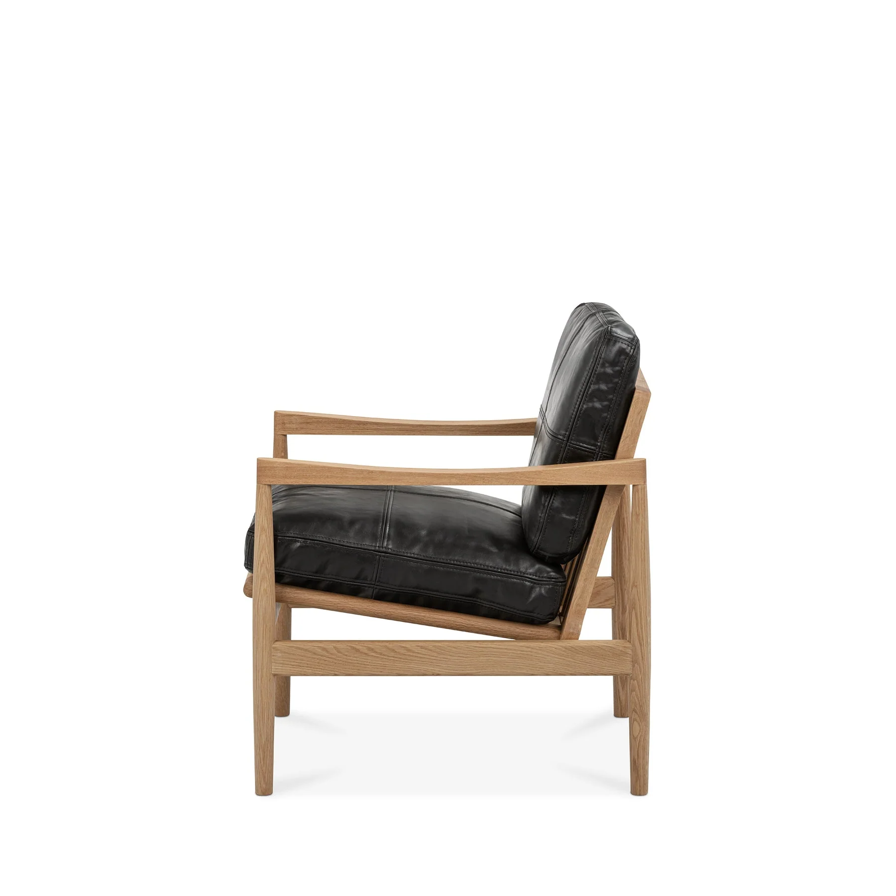 Den Armchair - Oak & Leather - Image 2