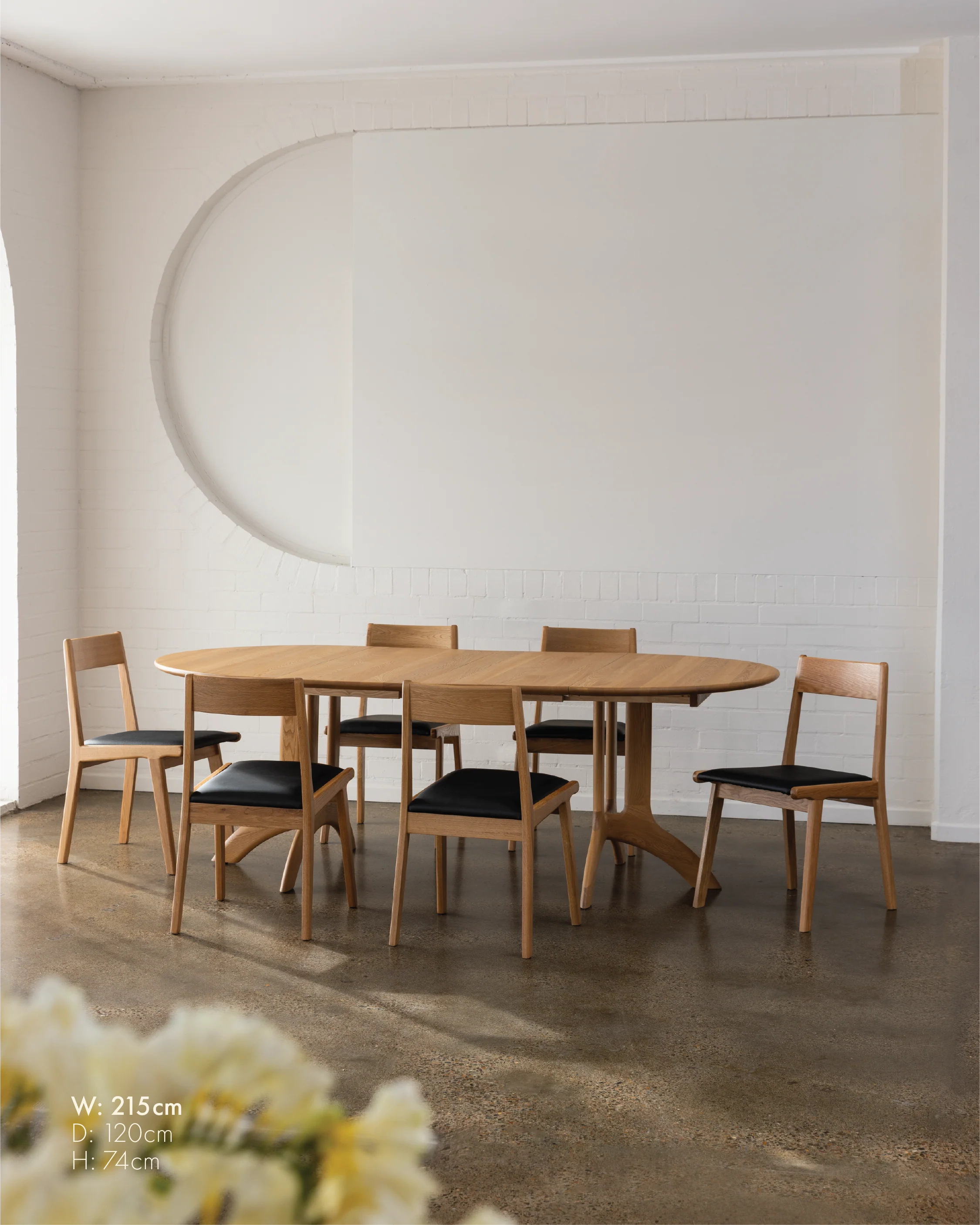 Round Dining Table w/ 2 Extensions - Image 5