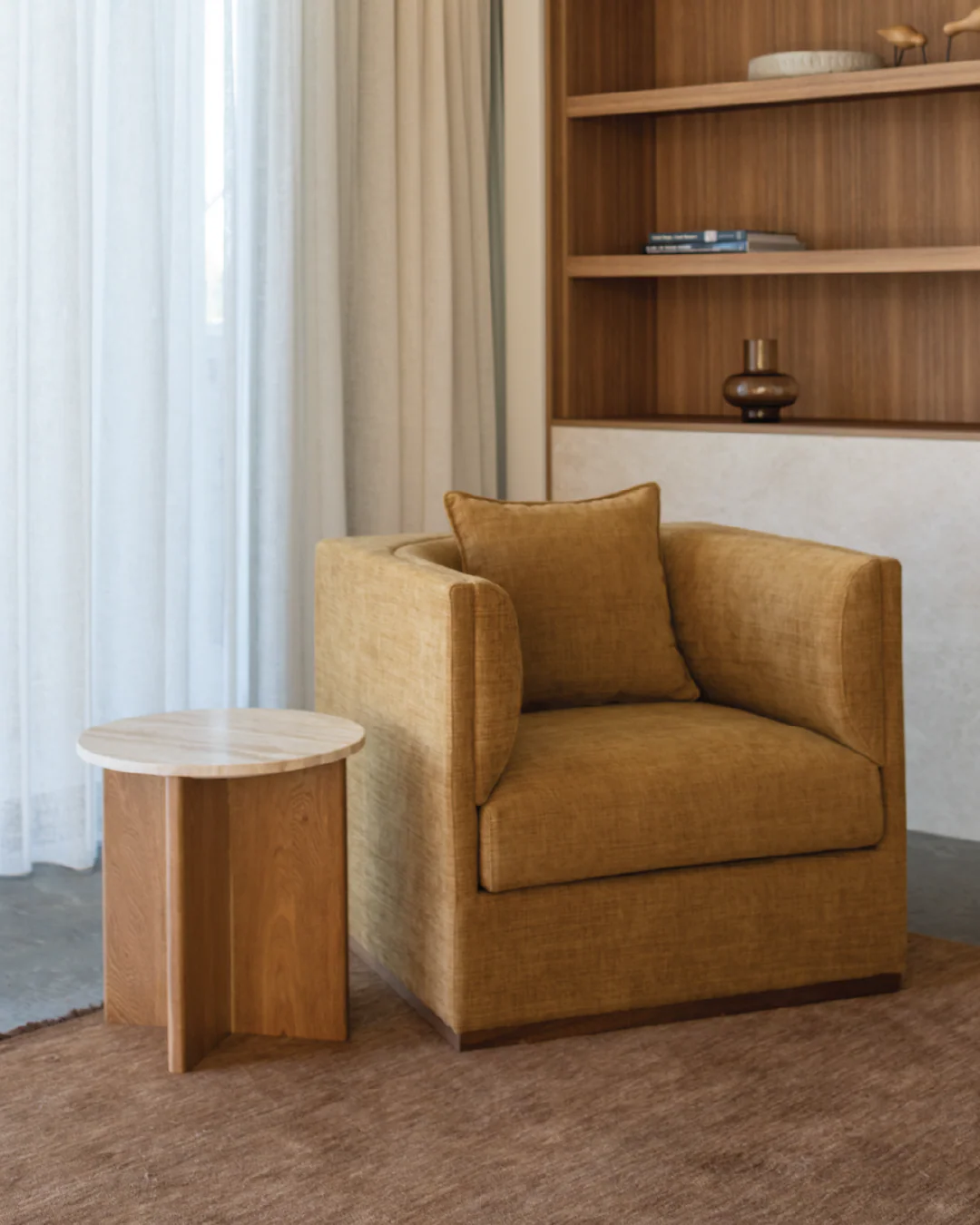 Forest Travertine Side Table - Image 13