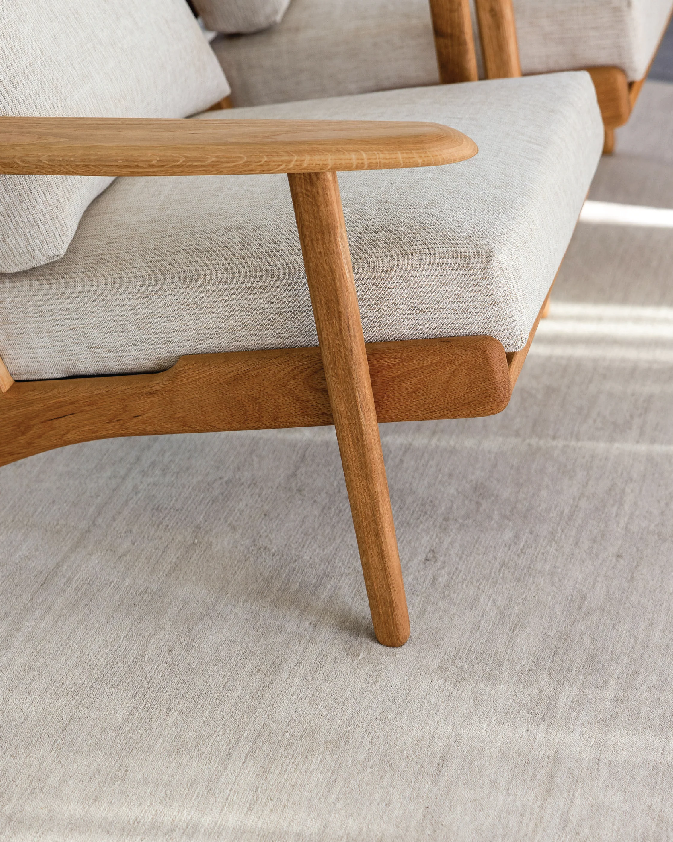 Map Armchair - Oak & Fabric - Image 7
