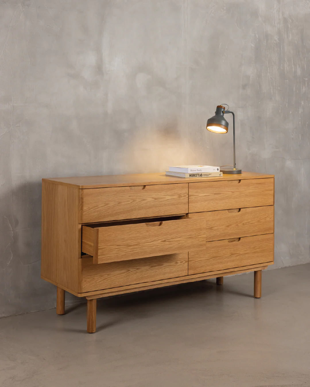 Orrma Wide Chest of 6 Drawers - Image 3